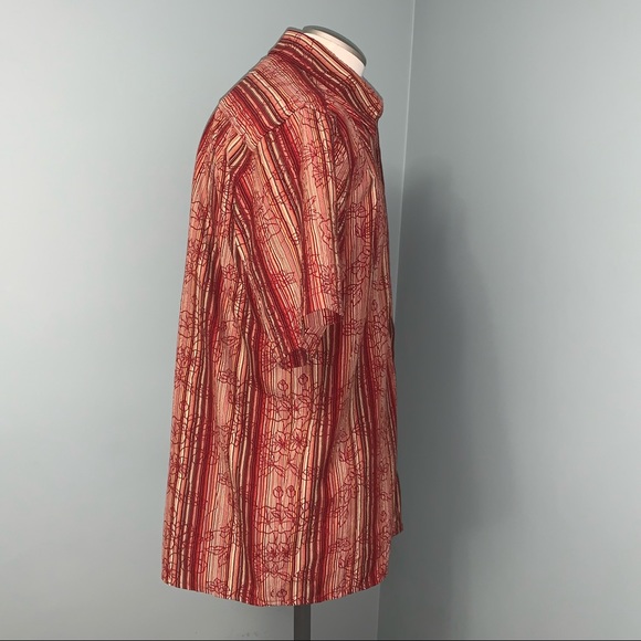 POINT ZERO Hawaiian tropical button down short sleeve shirt cruise wear - Picture 4 of 12